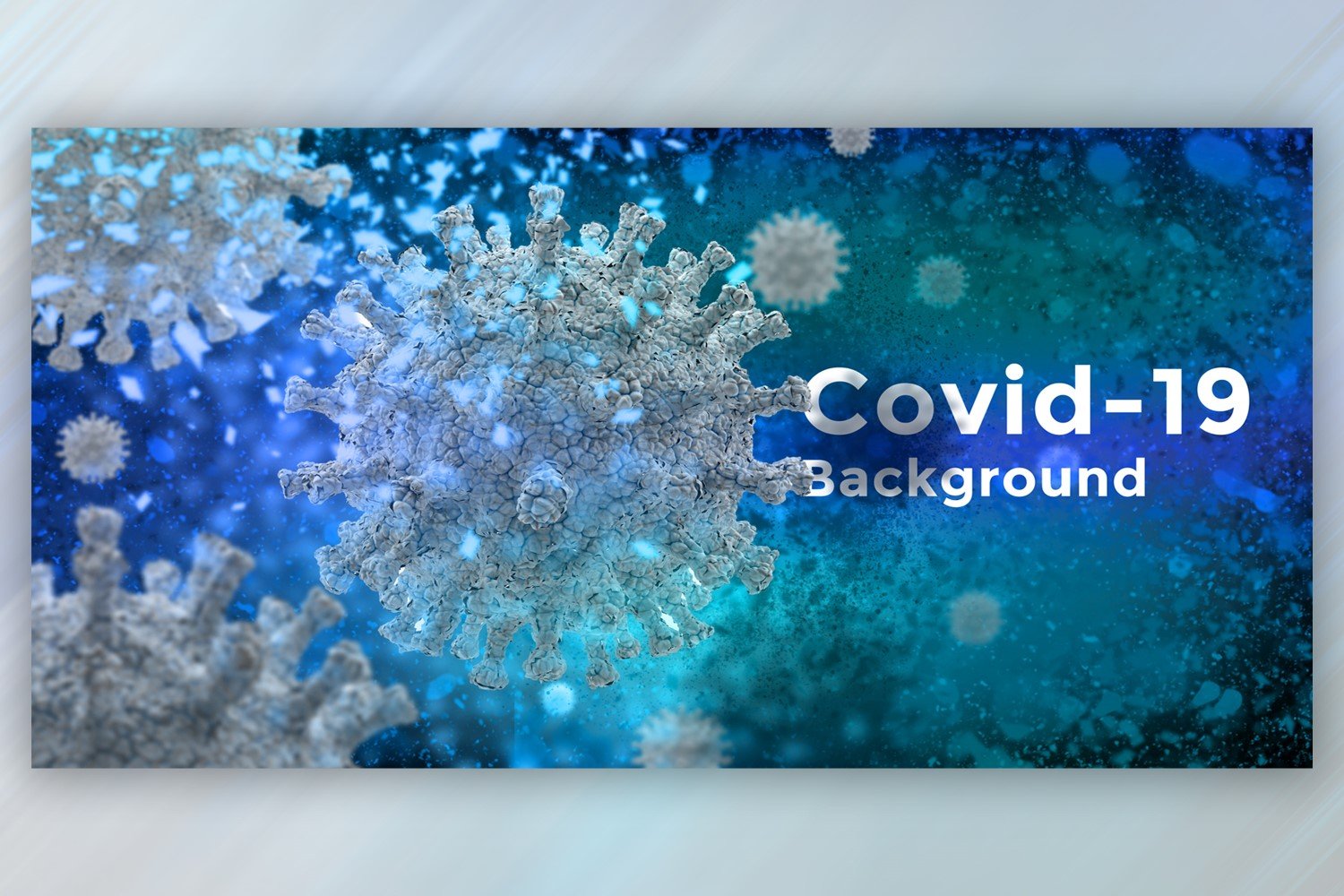 Coronavirus Cell in Microscopic View in Purple Color Banner Illustration