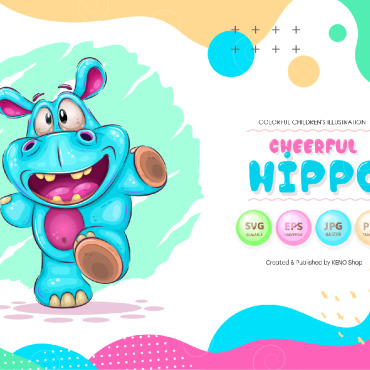 Hippo Animal Vectors Templates 179946