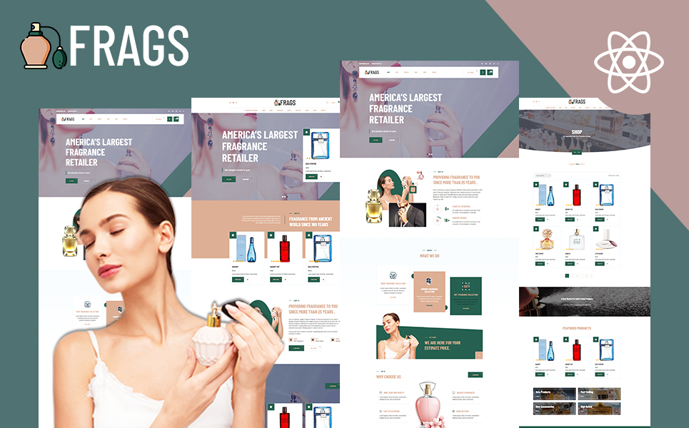 Fragz | Perfume & Fragrance Shop Website React Template