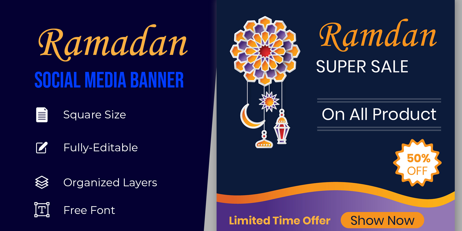 Muslim Super Sale Social Media Post Banners