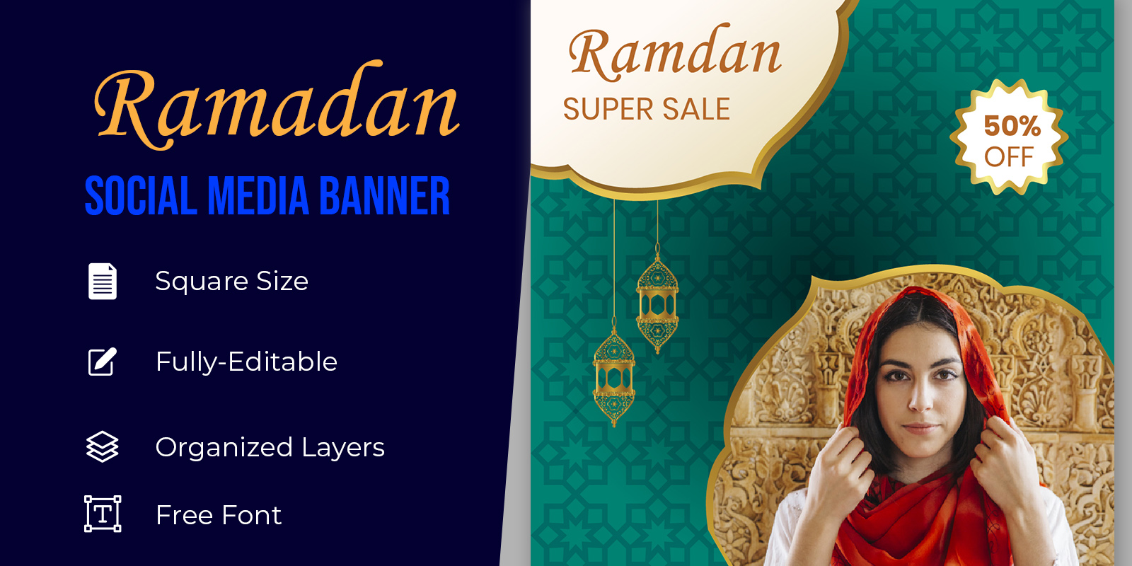 Ramadan Super Sale Social Poster