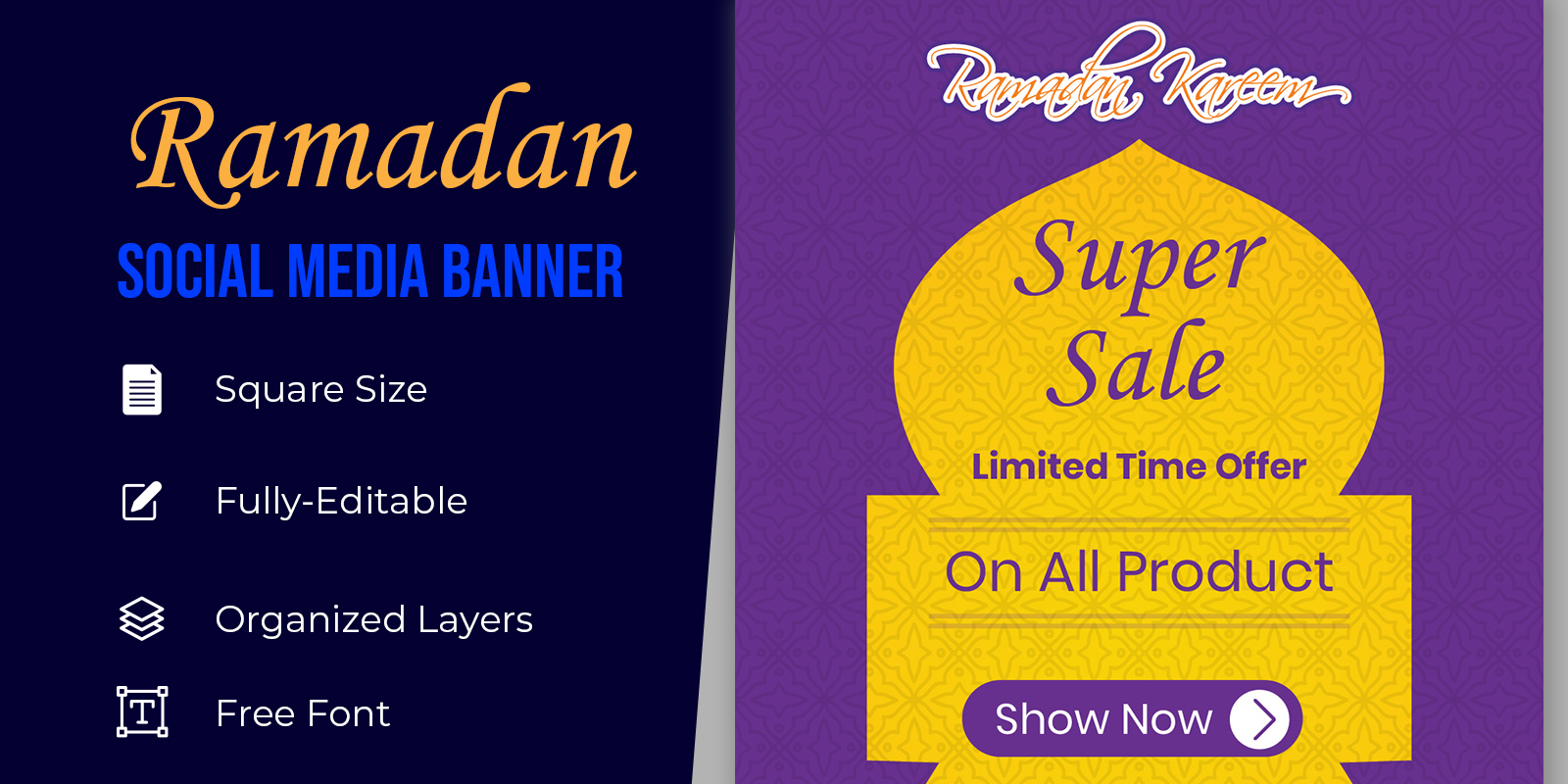 Ramadan Sale Social Media Promotion Poster