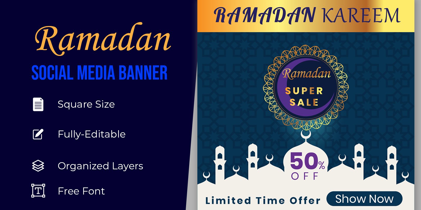 Ramadan Festival Celebration Sale Social Media Banner