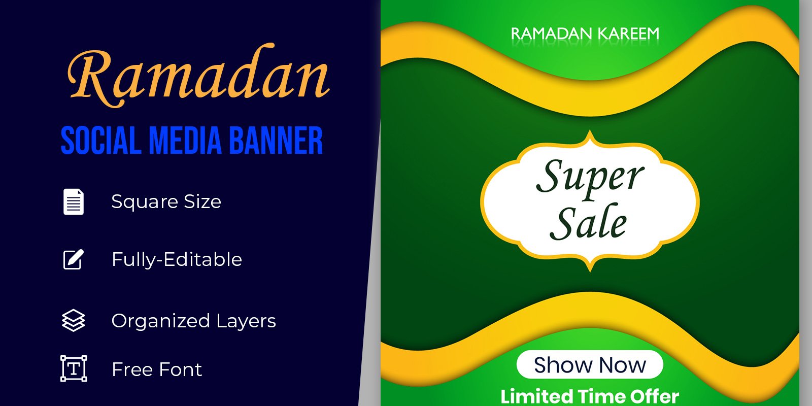 Ramadan Discount Celebration Super Sale Banner