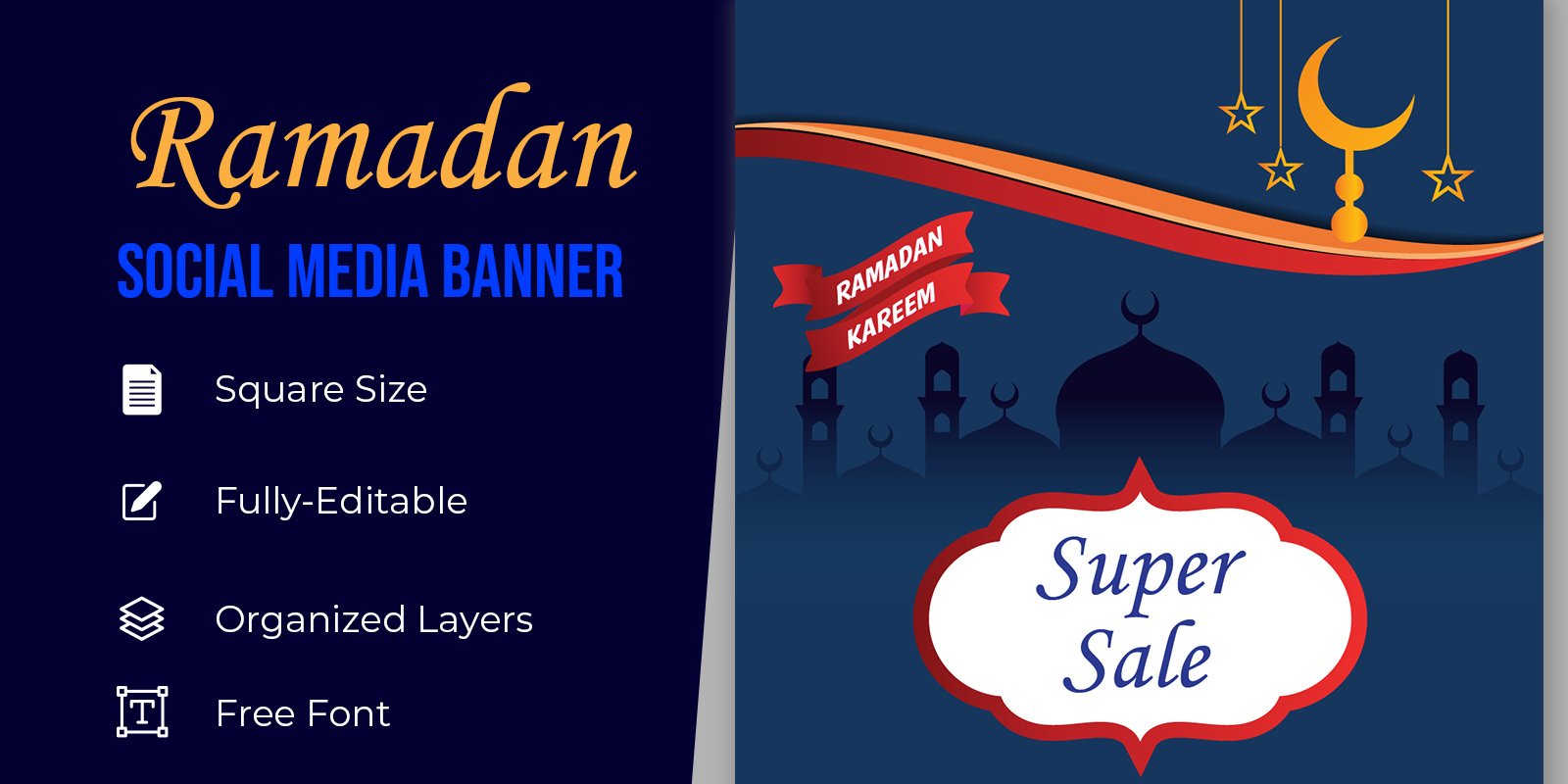 Golden Ramadan Celebration Sale Banner