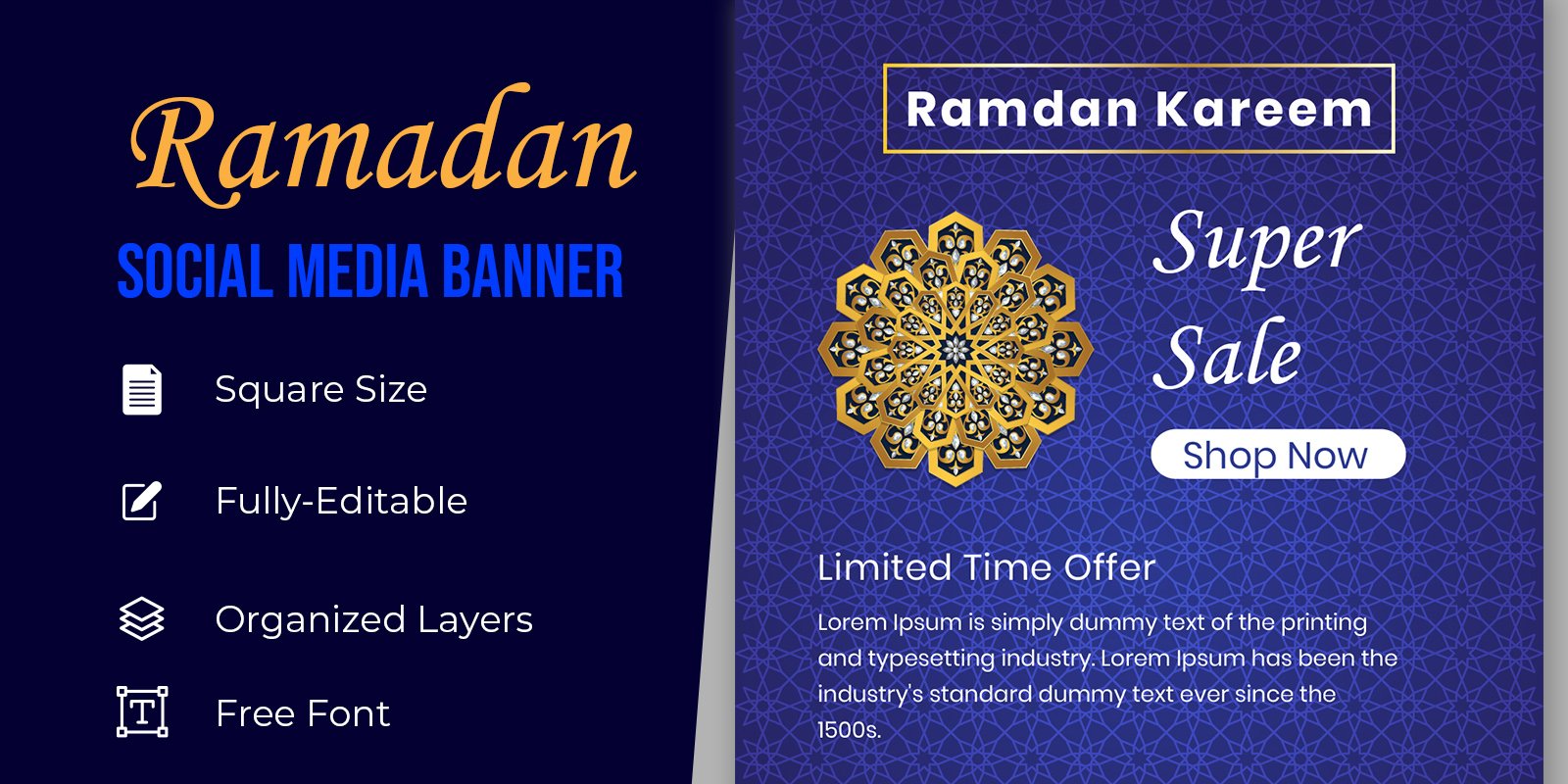 Ramadan Sale Social Media Graphic Banner