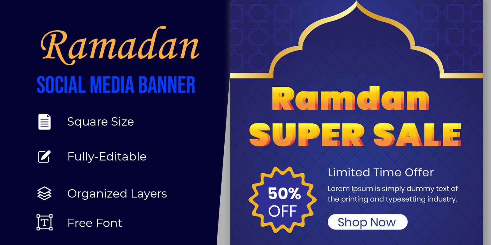 Ramadan Sale Social Media Banner