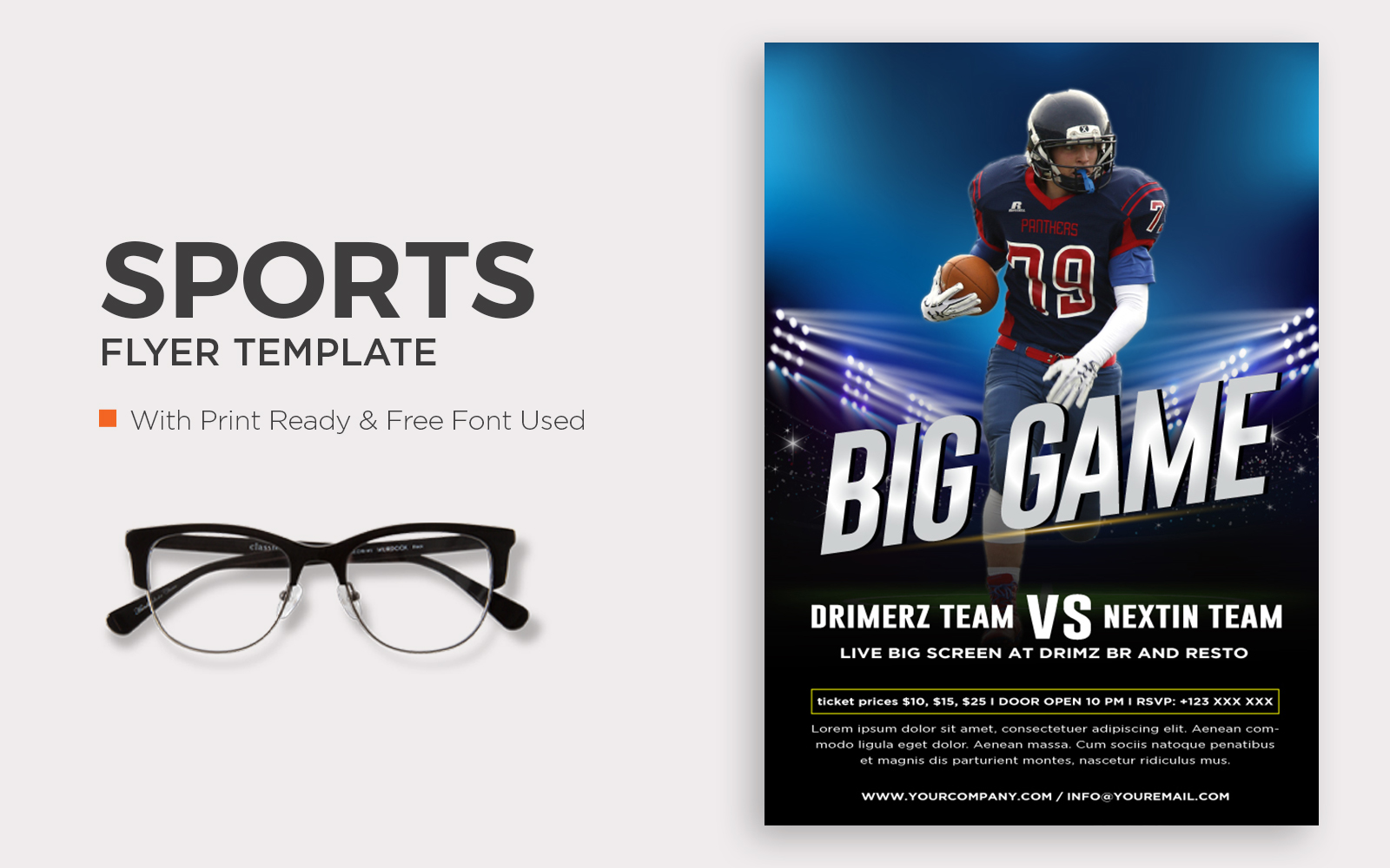 Flyer Template for Sports and Advertising