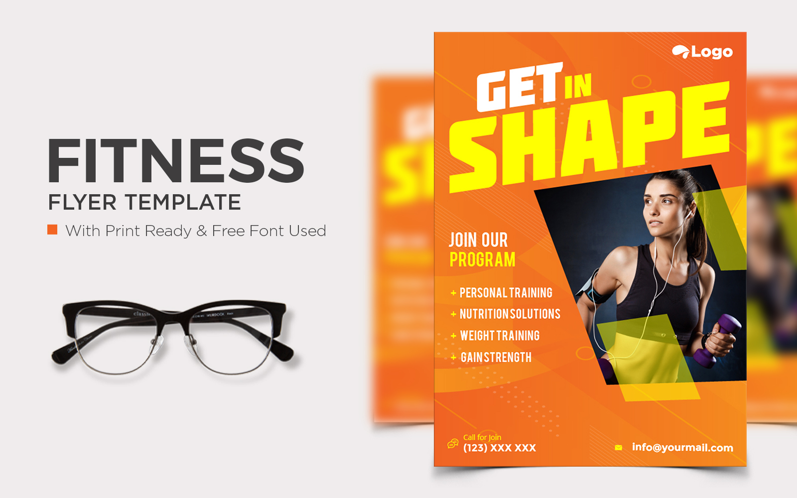 Fitness gym flyer template