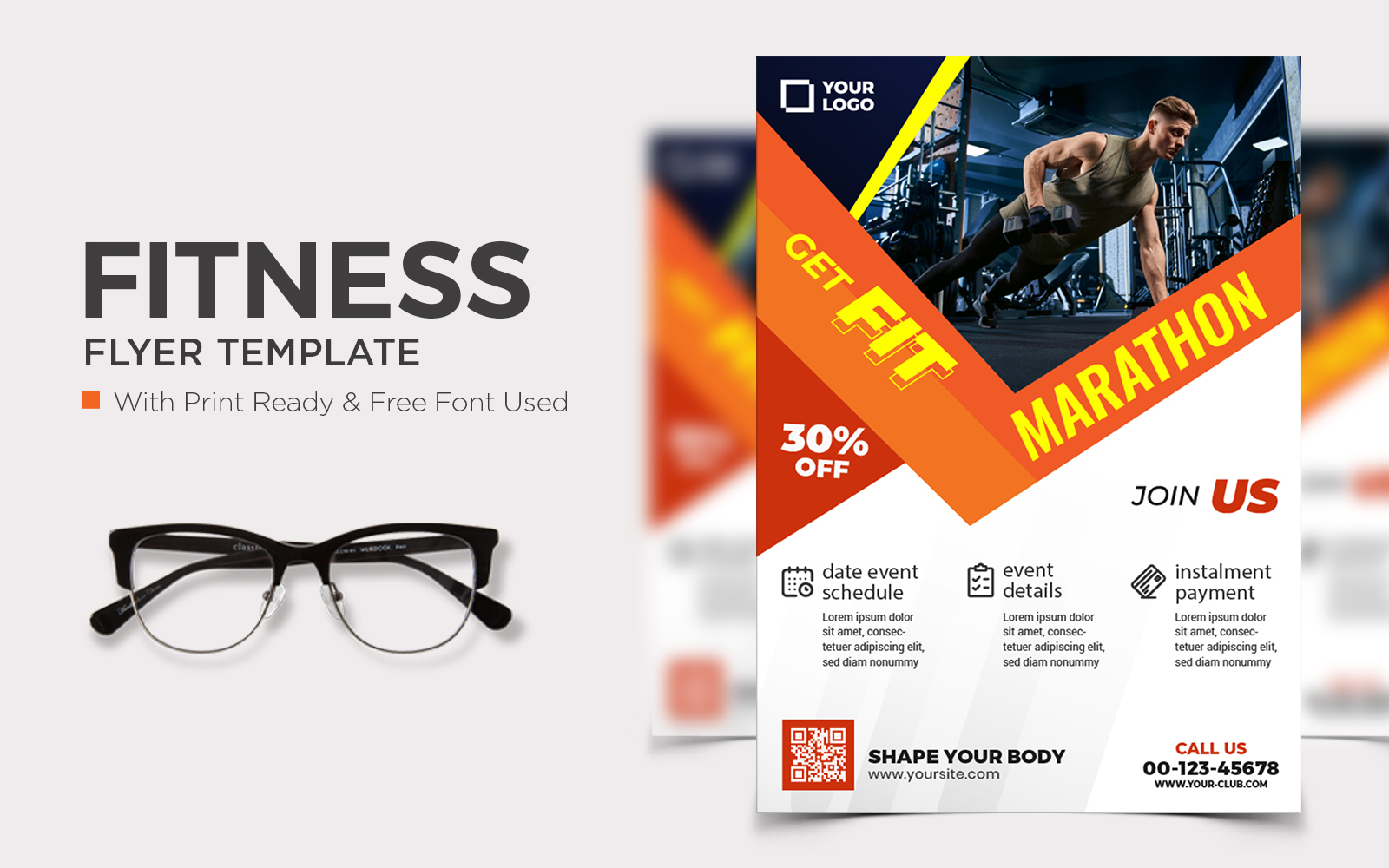 Gym brochure template