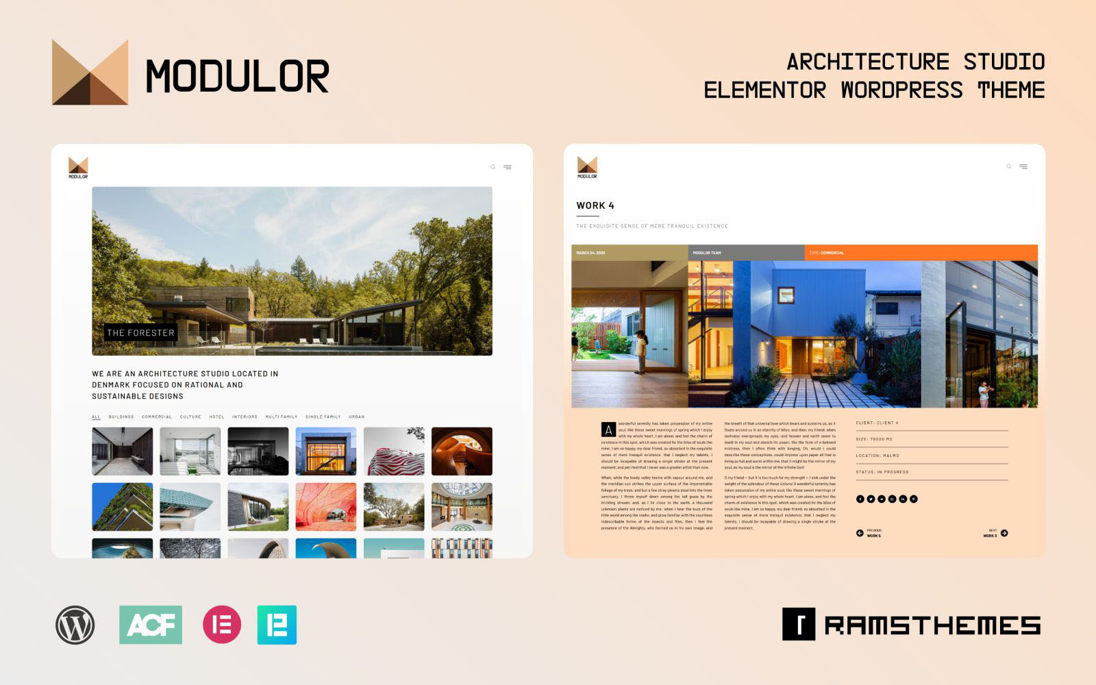 MODULOR - Architecture Studio WordPress Theme