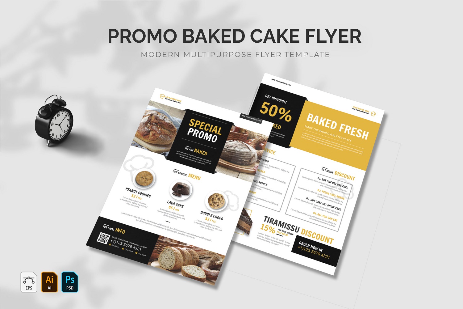 Promo Baked Cake Modern Flyer