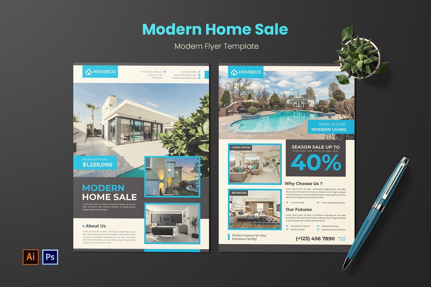 Modern Home Sale Flyer Template