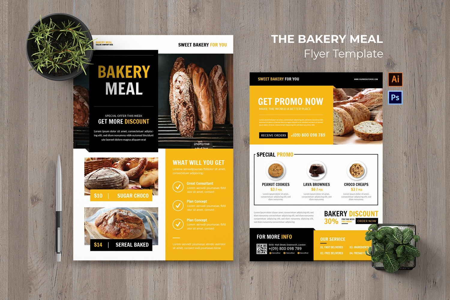 The Bakery Meal Flyer Template