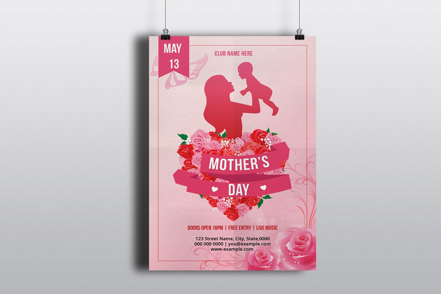 Mother's Day Festival Invitation Flyer Corporate Identity Template