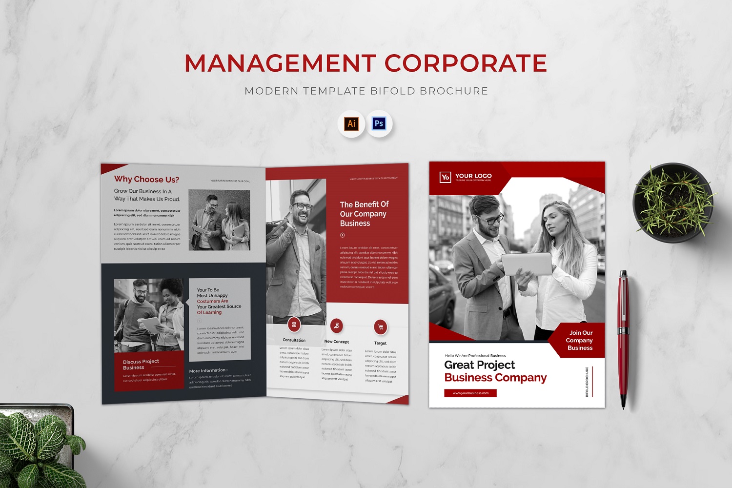 Management Corporate Bifold Brochure