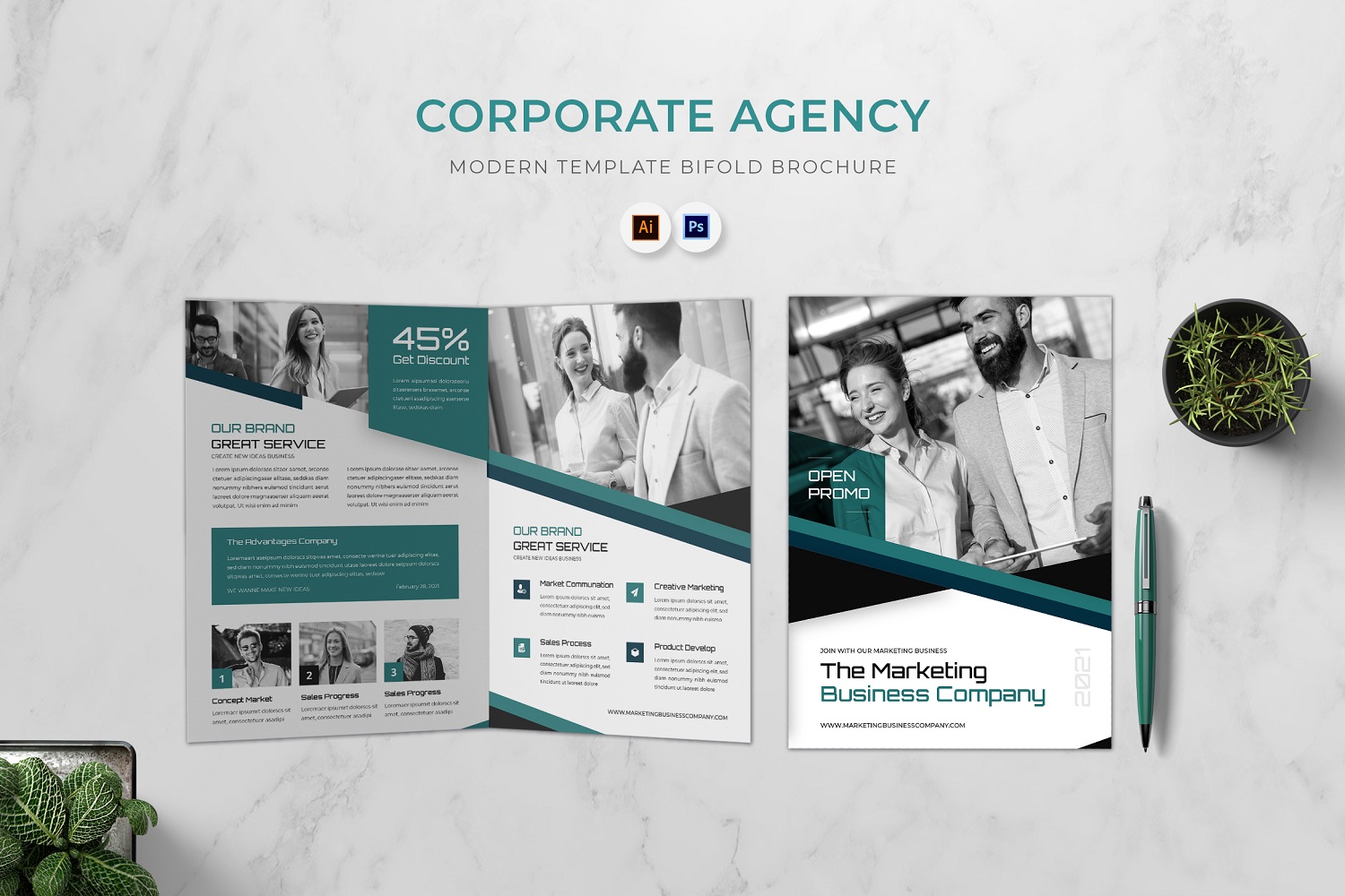 Corporate Agency Bifold Brochure