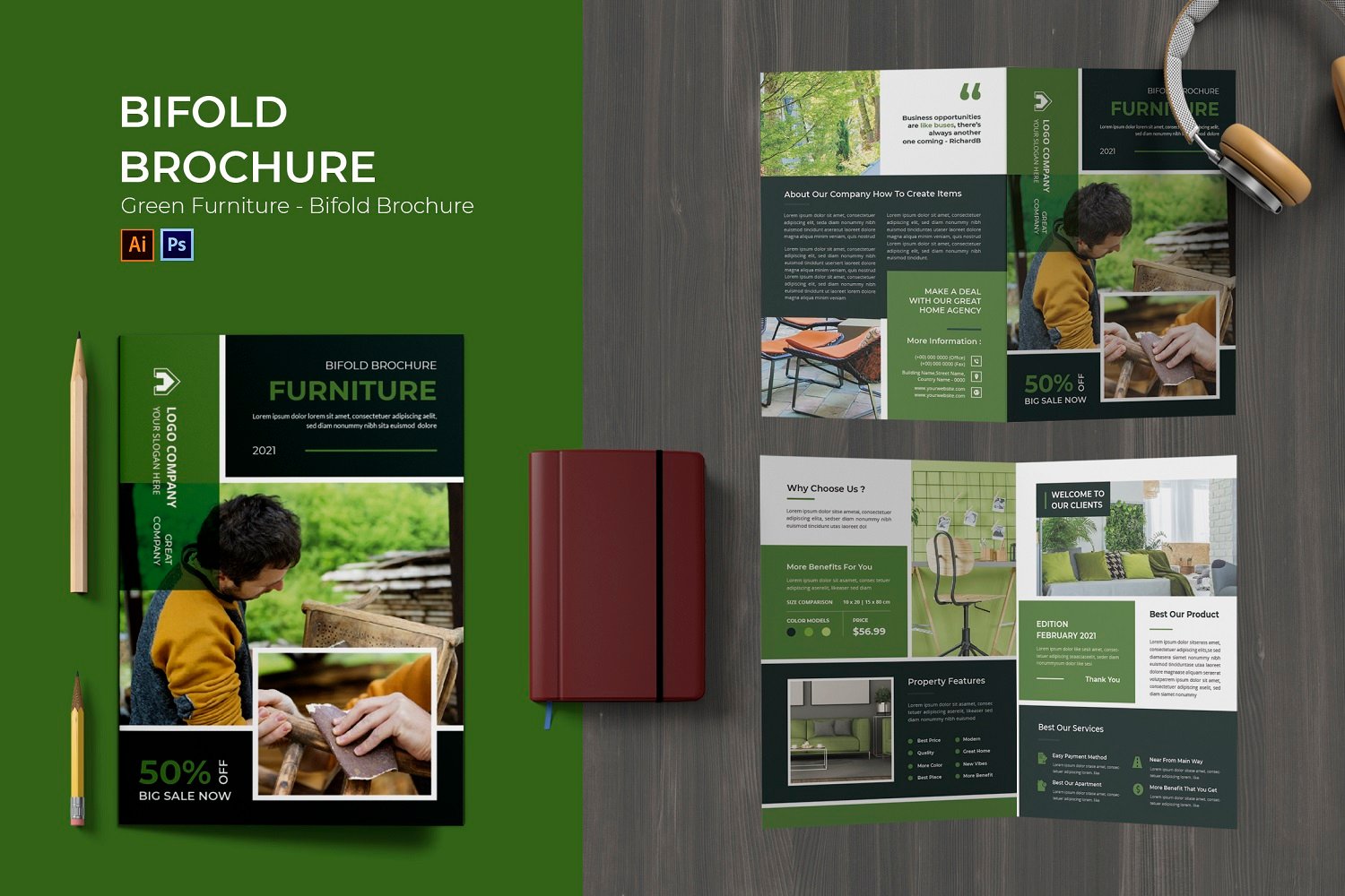 Green Furniture Bifold Brochure