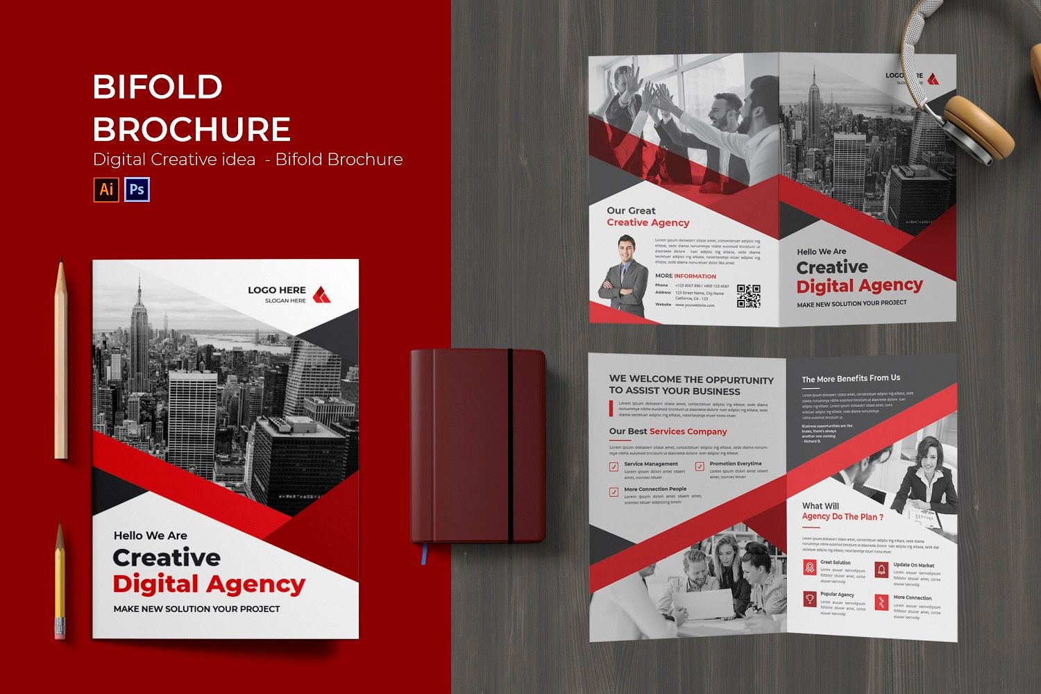 Digital Creative idea Bifold Brochure