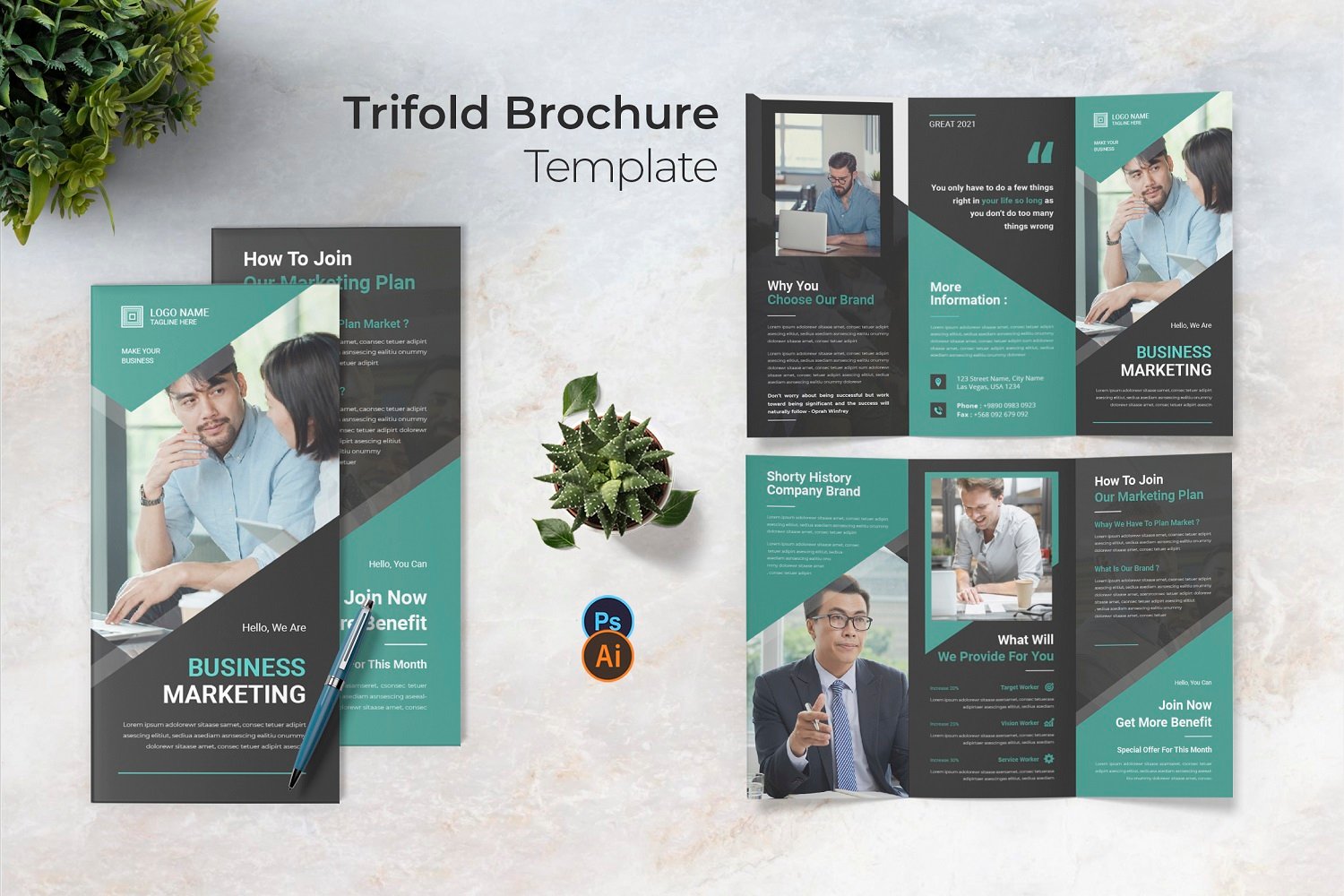 Marketing Service Trifold Brochure