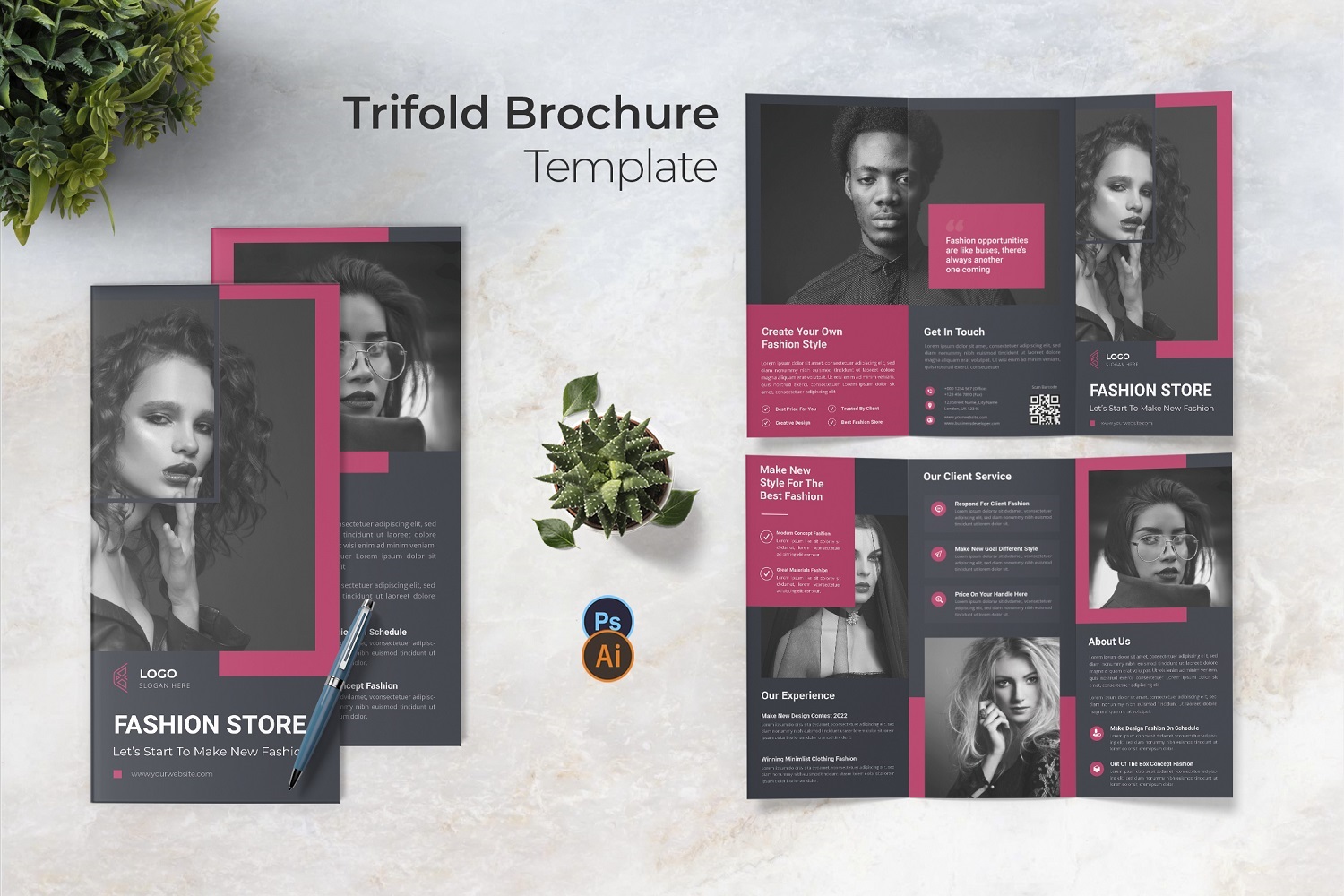 Fashionable Style Trifold Brochure