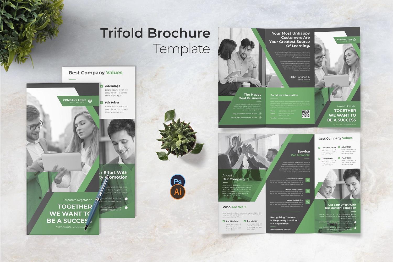 Corporate Negotation Trifold Brochure