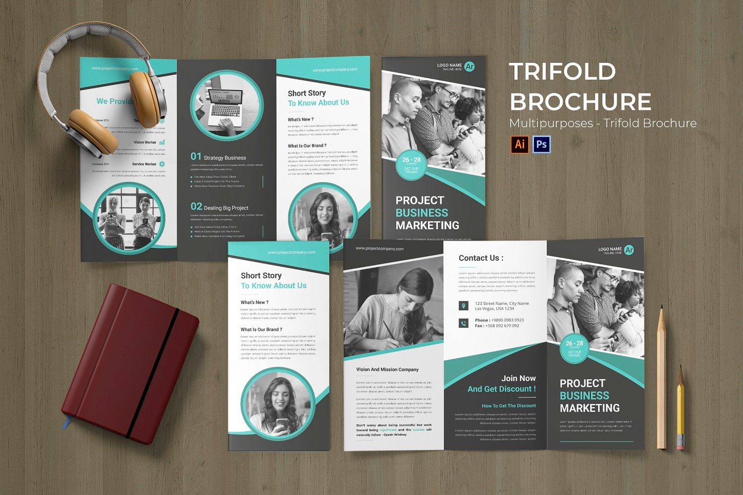 Concept Management Flyer Trifold Brochure