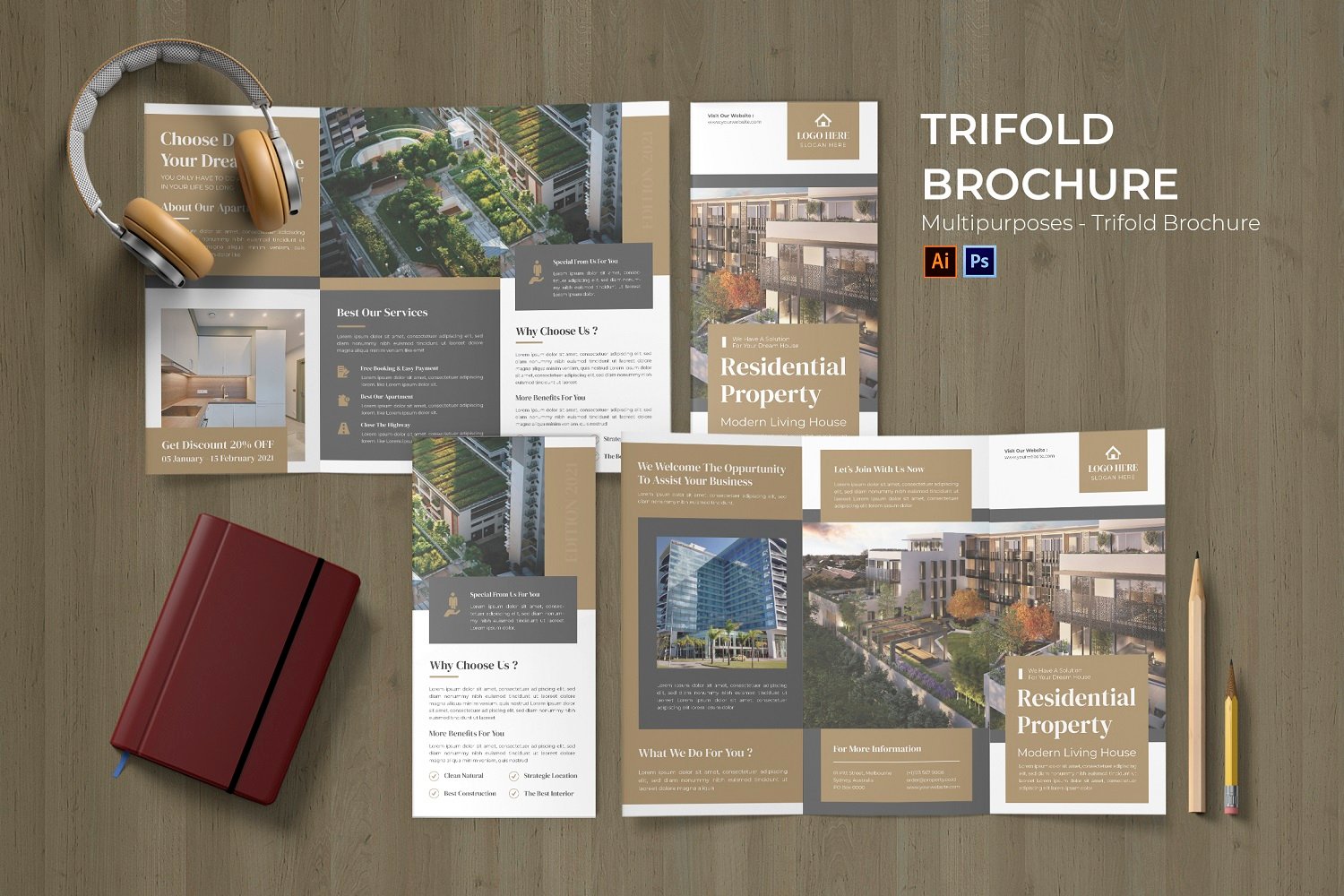 Residential Property Flyer Trifold Brochure