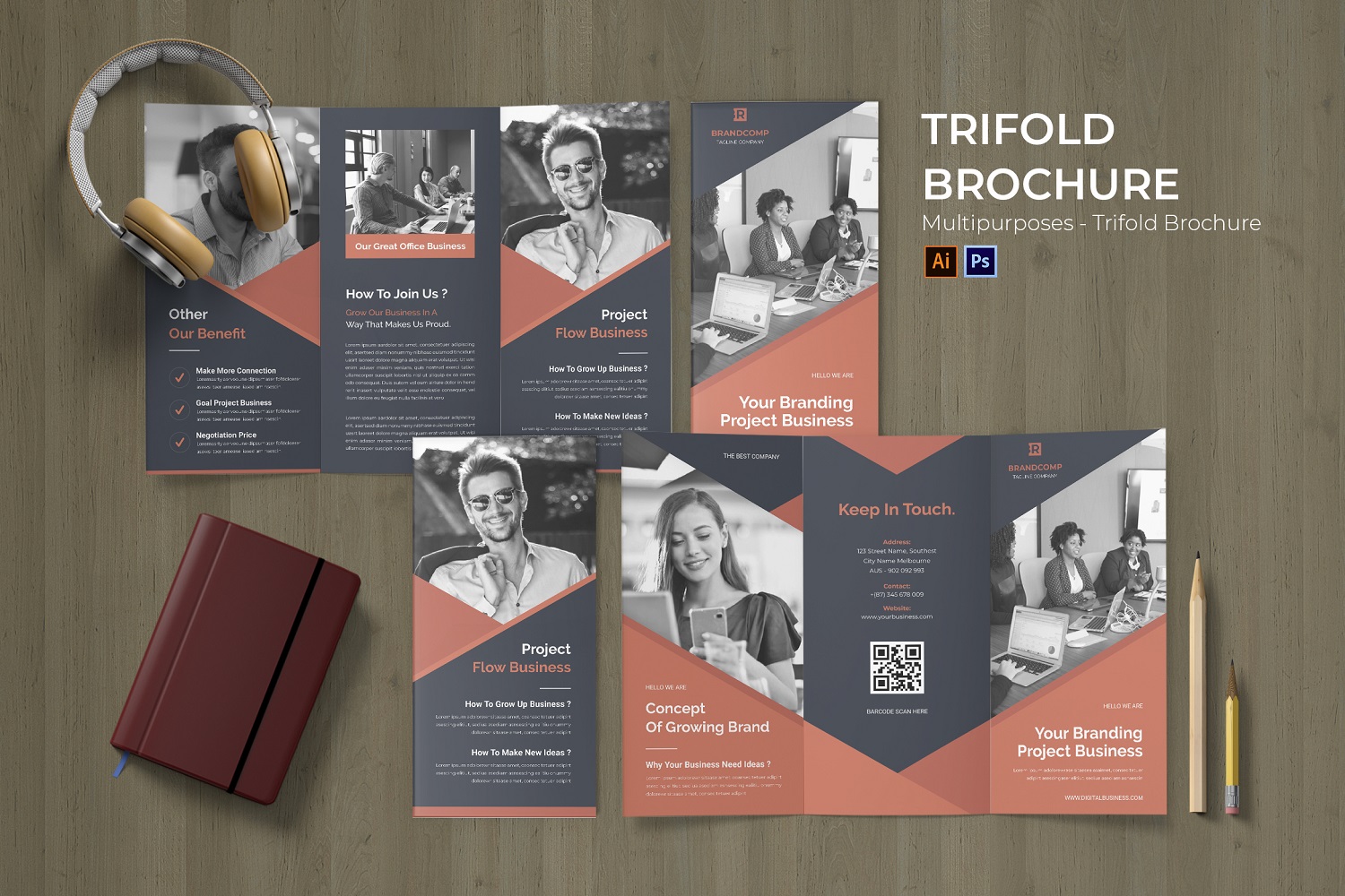 Branding Advertising Flyer Trifold Brochure