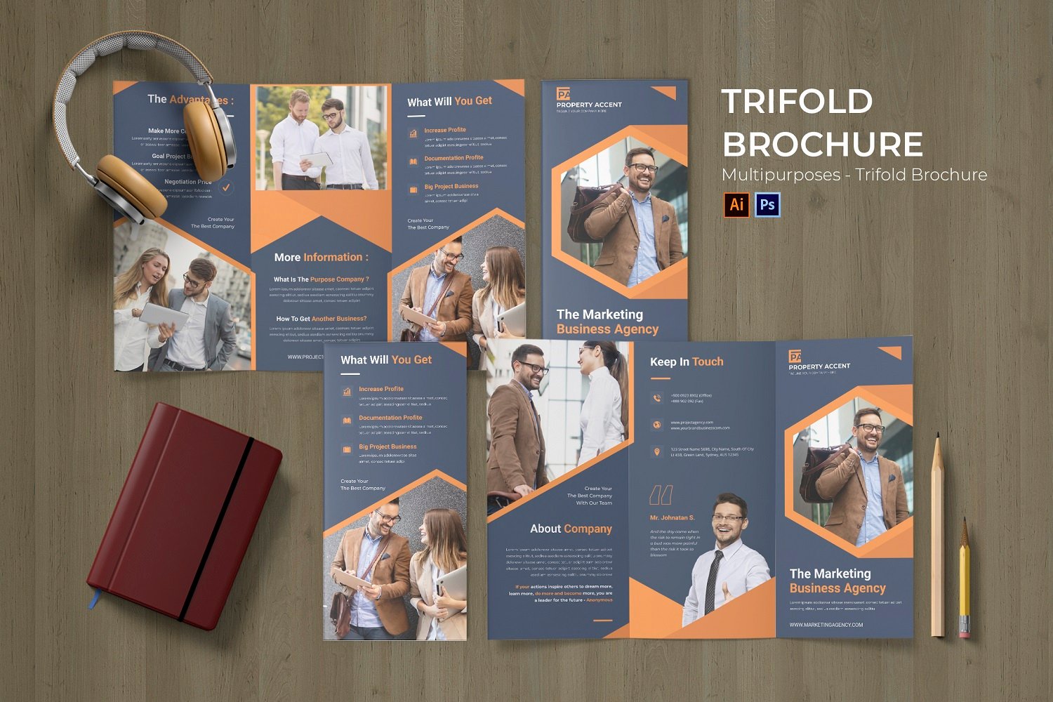 Working Office Flyer Trifold Brochure