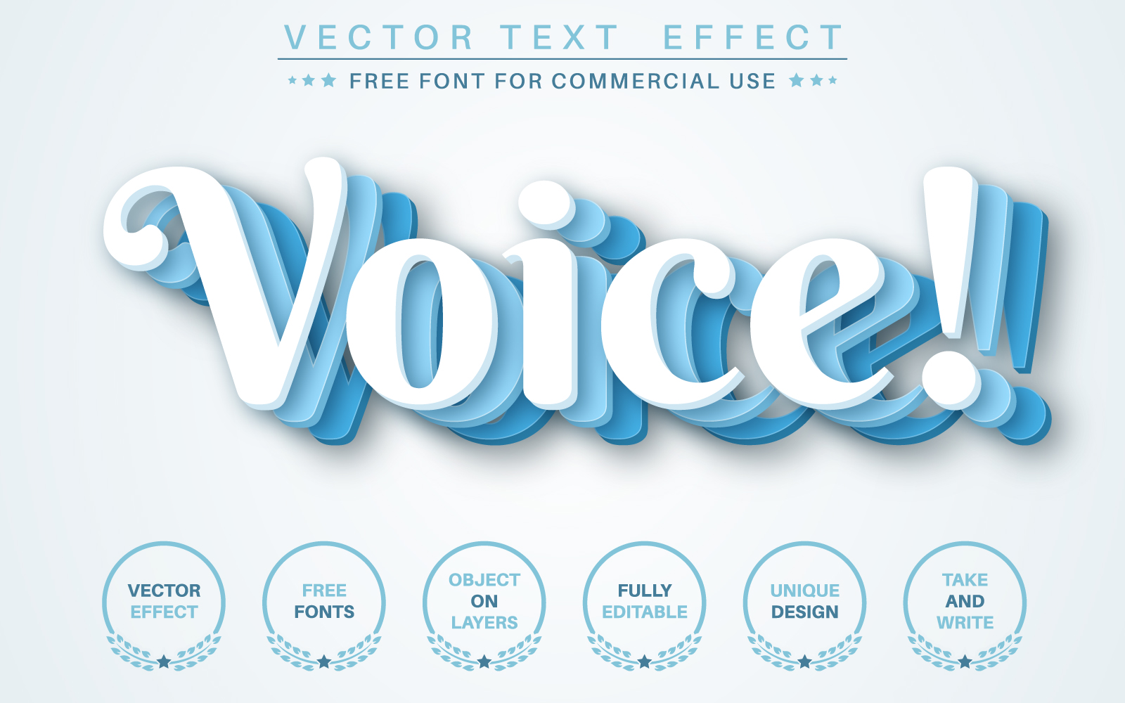3D Layer - Edit Text Effect, Font Style Illustration
