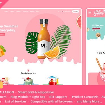 Food Drink OpenCart Templates 180582