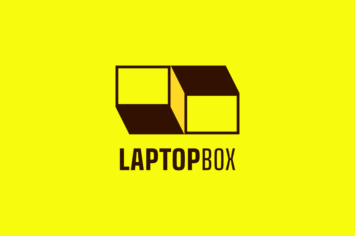 Laptop Box - Icon Logo Template