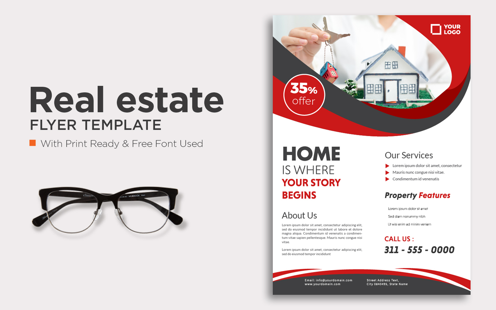 House Selling Flyer Template Design
