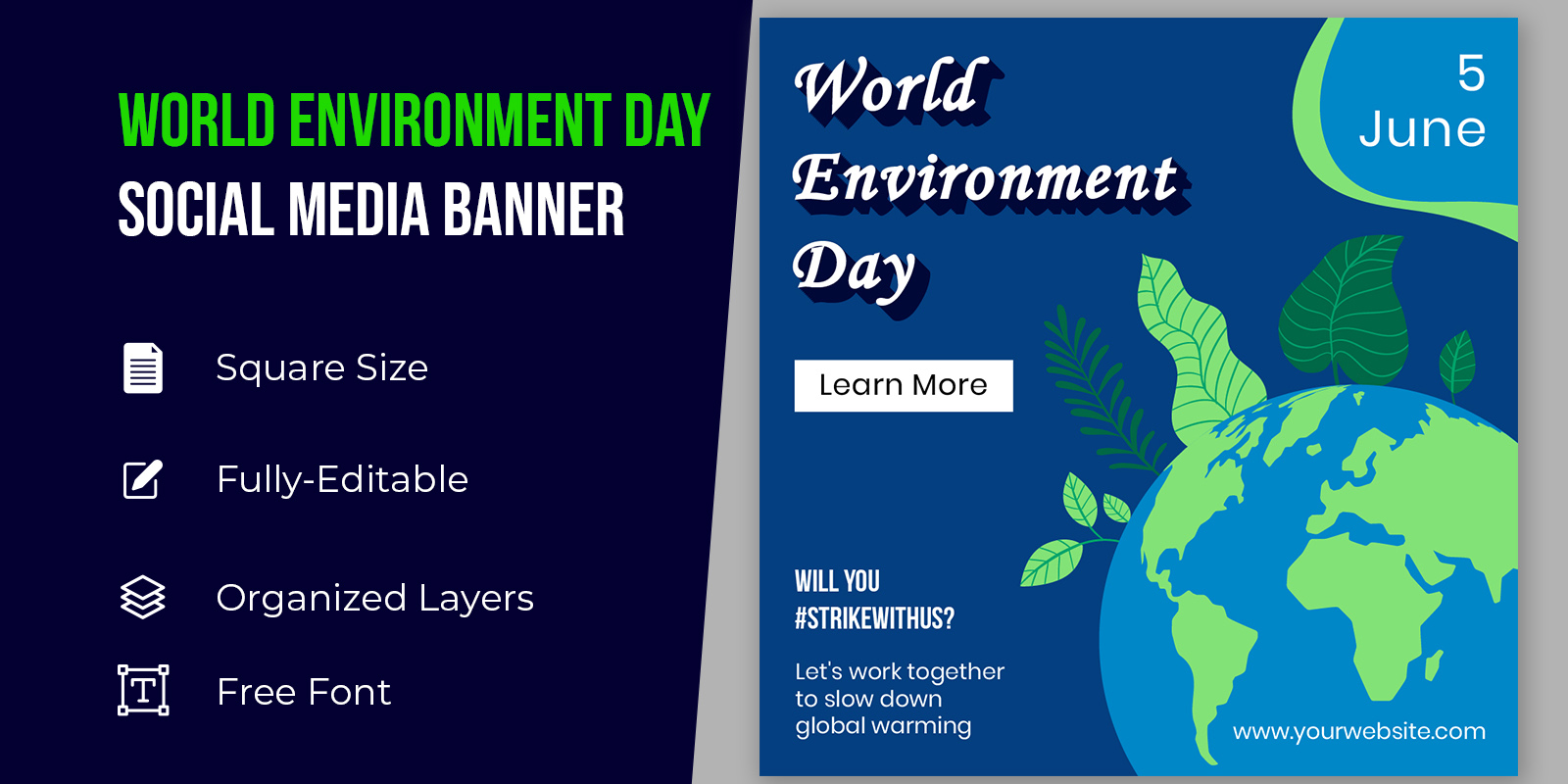 Reuse World Environment Day Social Media Banner