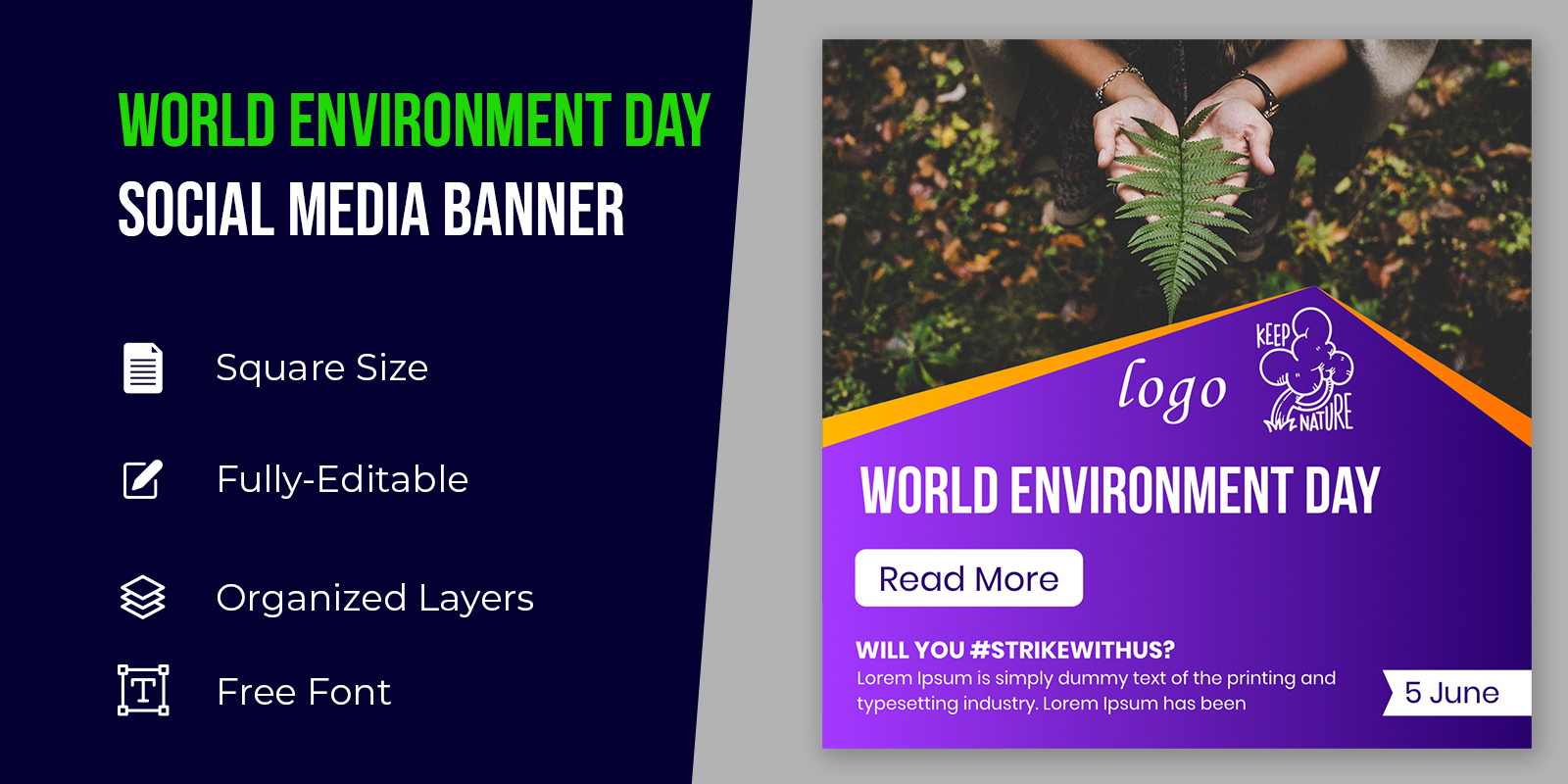 World Environment Day Social Media Holiday Leaf