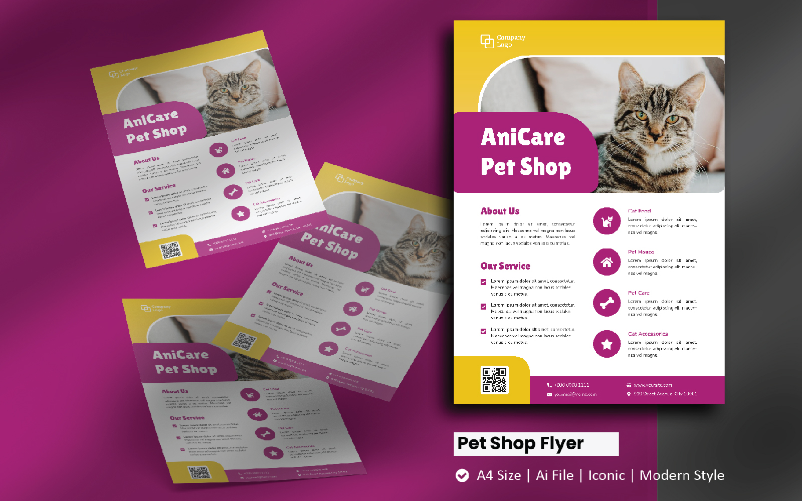 Pet Shop Flyer Brochure Corporate Identity Template
