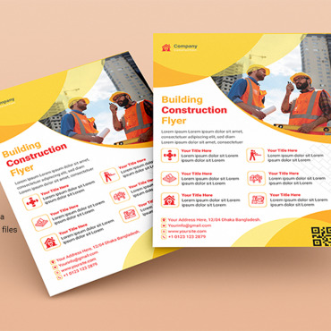 Flyerflyerflyer Designarchitecturebuilderbusinesscompanyconstructionconstructorcontractorcorporateflathouseindustryminimalistminimalisticplumberreal Corporate Identity 180683