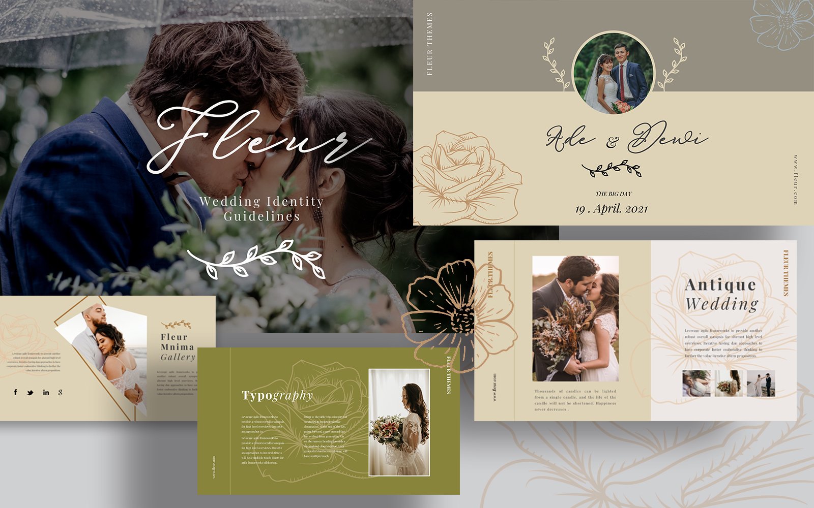 Fleur Wedding Keynote Templates