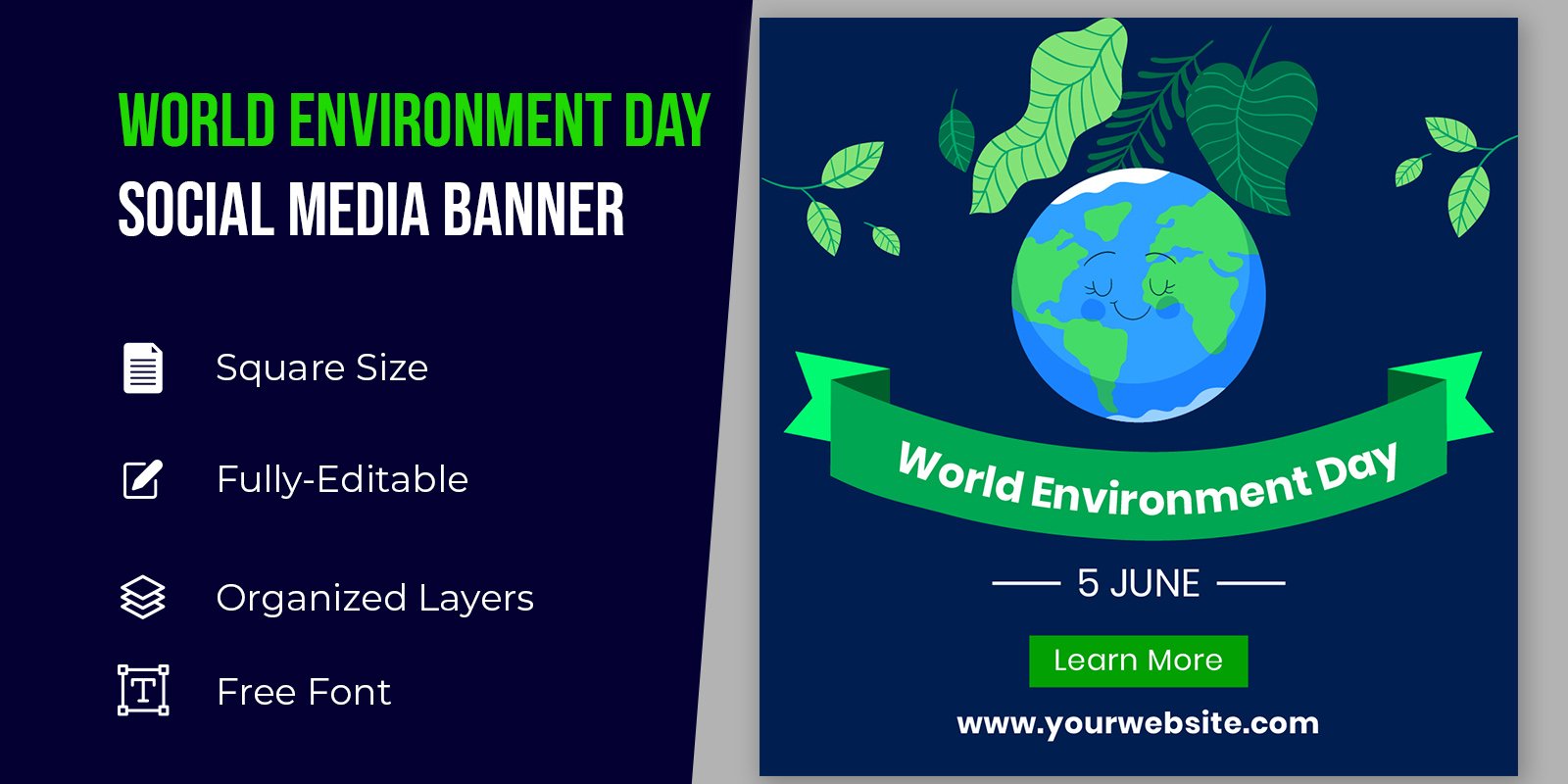 Happy World Environment Day Corporate identity template