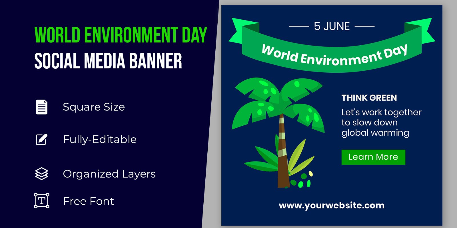 Unique World Environment Day Social Media Banner