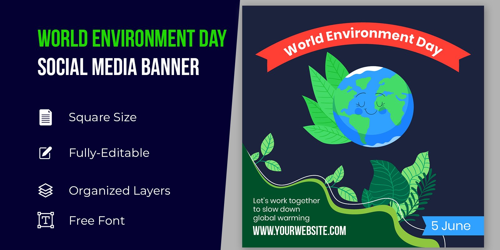 World Environment Day Graphic Design Corporate identity template