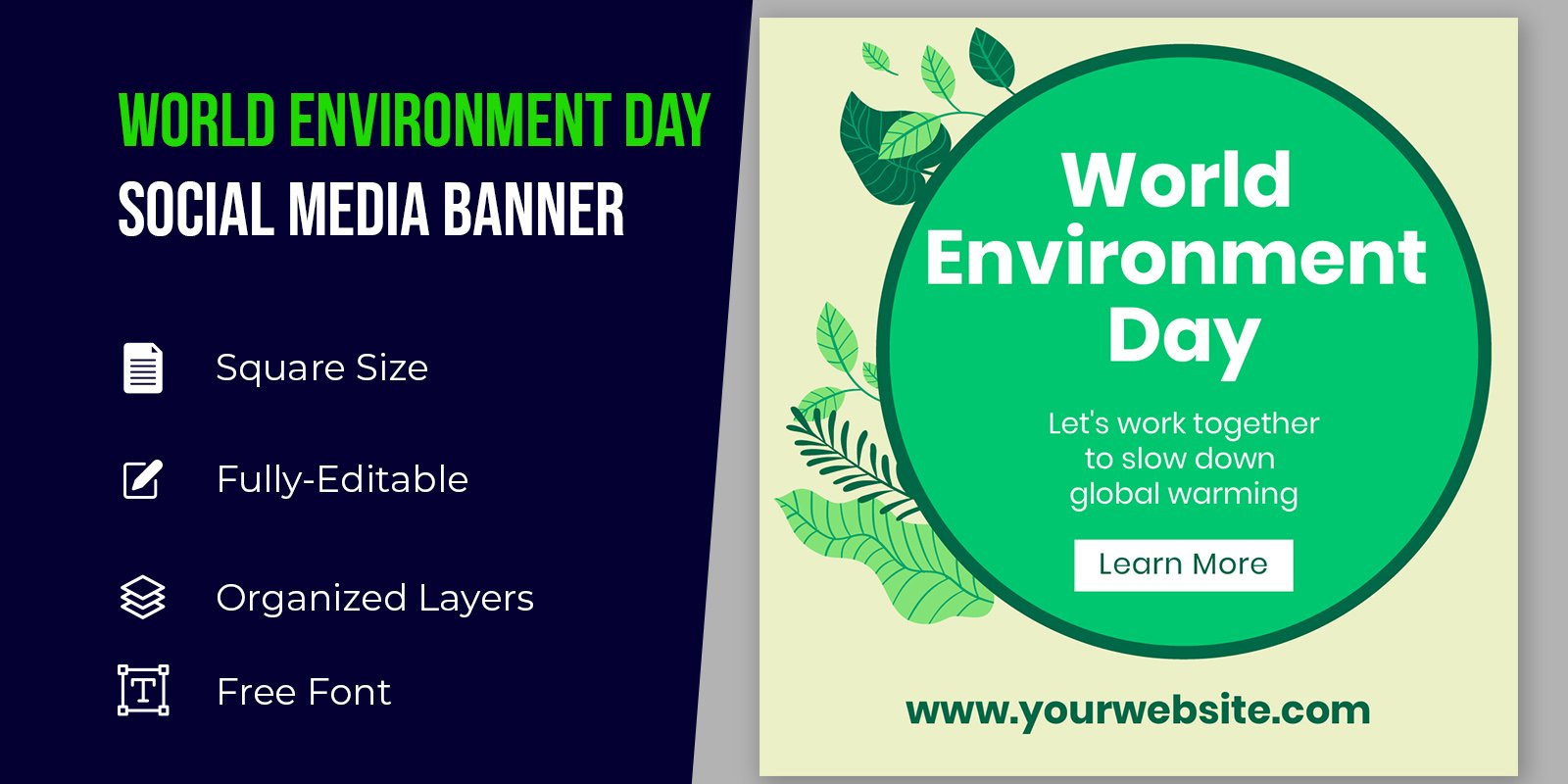 Happy World Environment Day Idea Social Media Banner