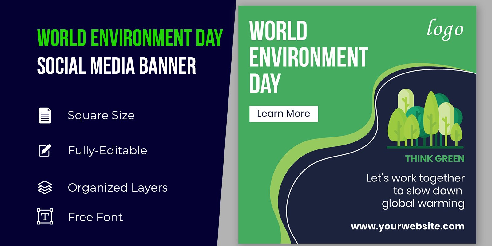 Happy World Environment Day Natural Graphic Design Corporate identity template