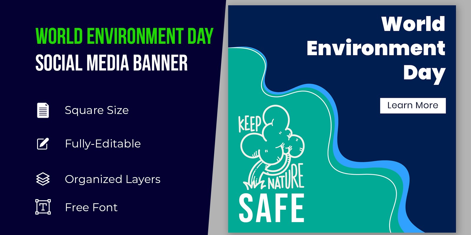 Nature Happy World Environment Day Banner