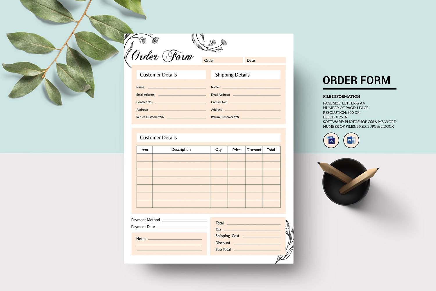 Order Form Corporate Identity Template