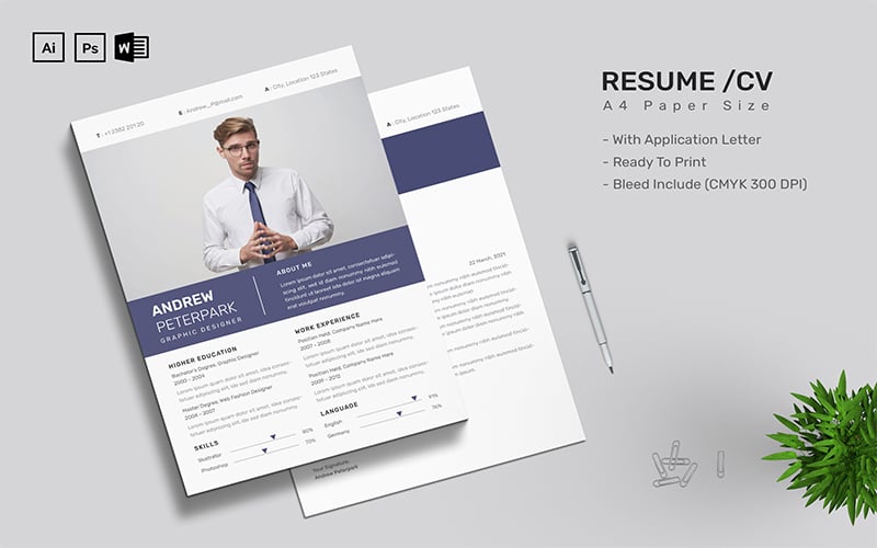 Andrew Peterpark - CV Resume Template