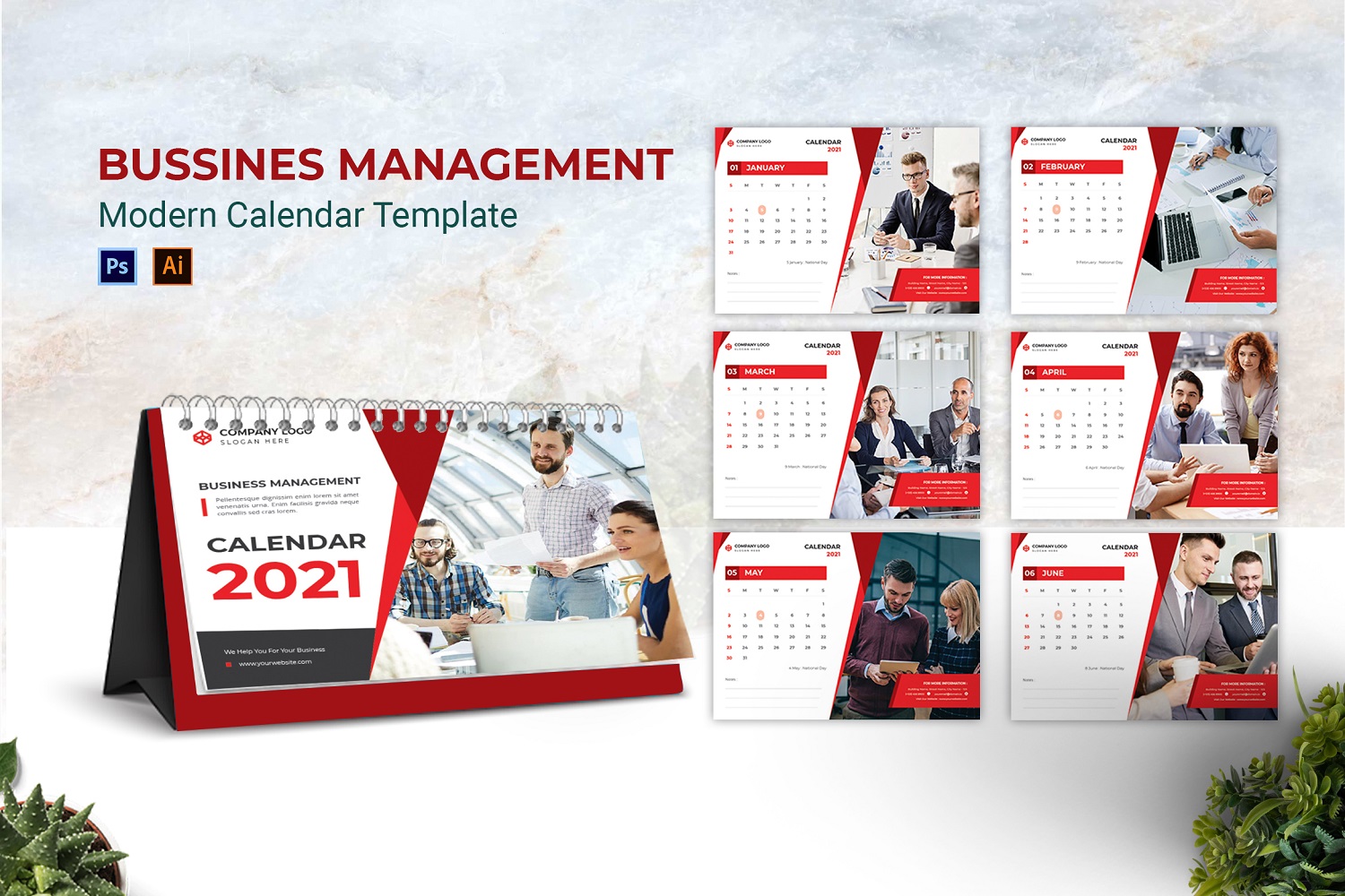 Business Management Desk Calendar Planner