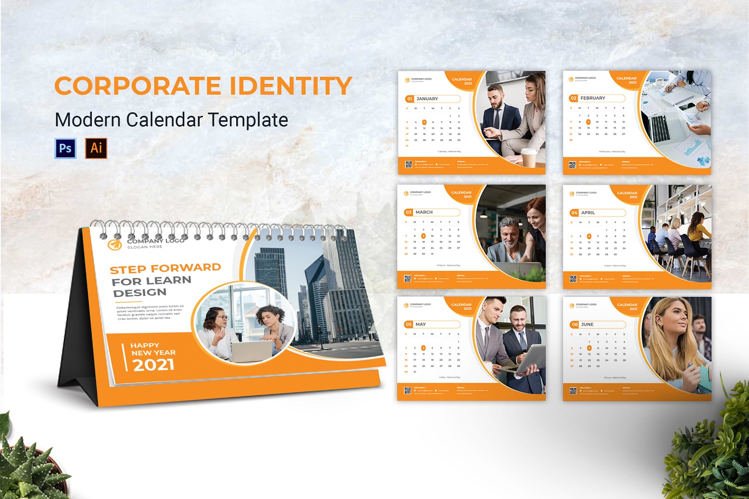 Corporate Identity Desk Calendar Planner