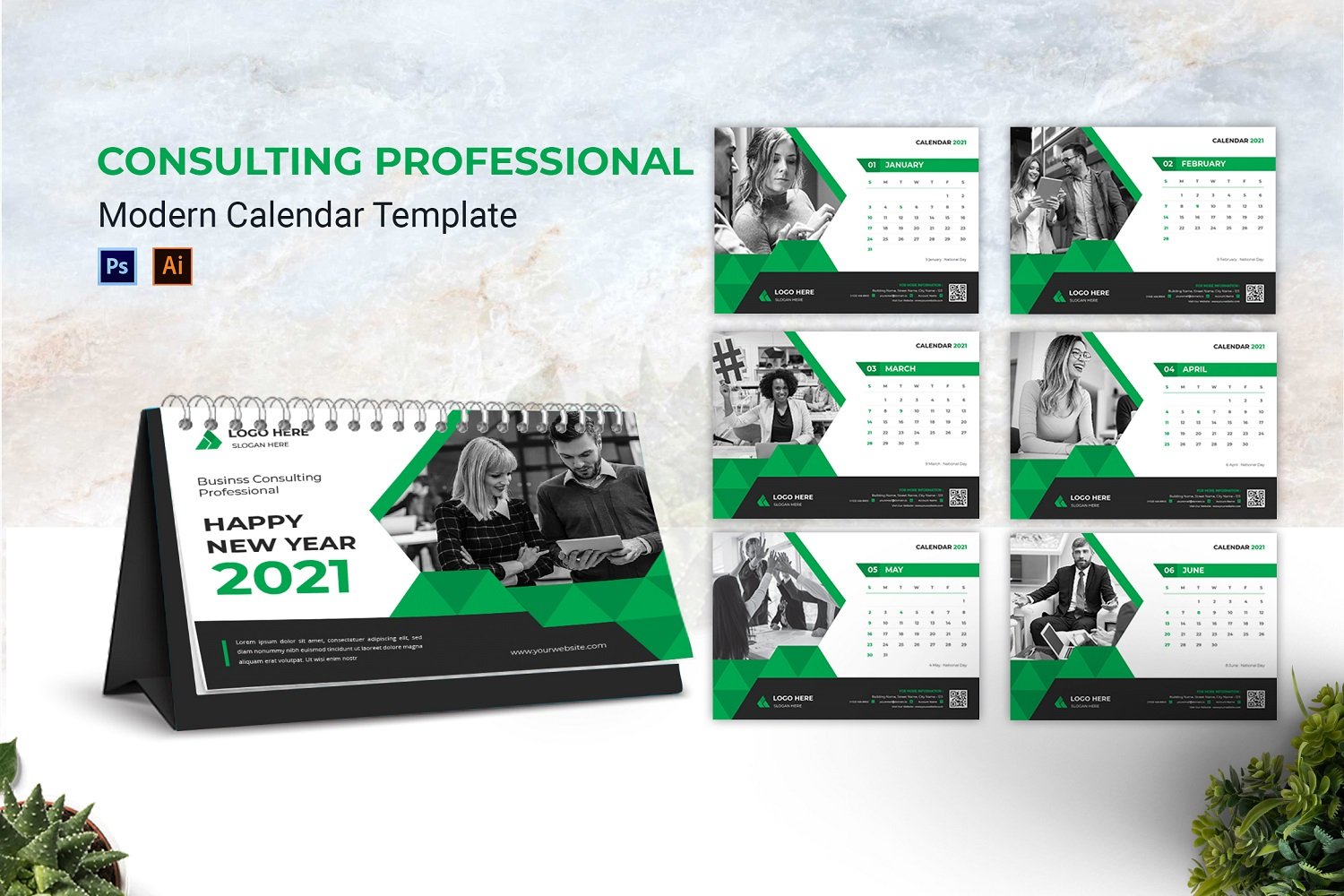 Consulting Professional Desk Calendar Planner